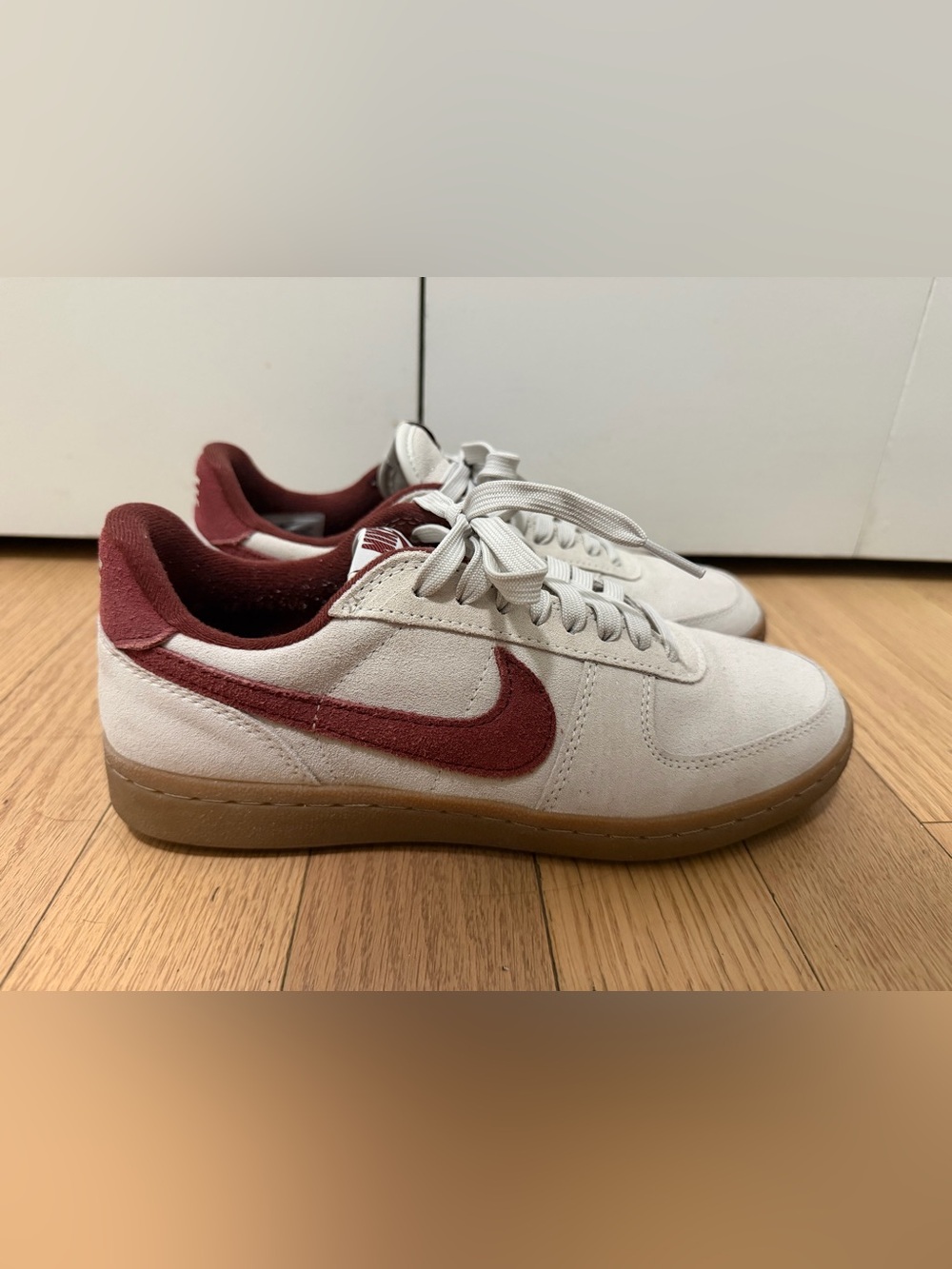 Nike Field General Suede 'Light Bone Dark Team Red' Sneakers